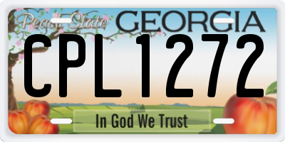 GA license plate CPL1272
