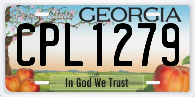 GA license plate CPL1279