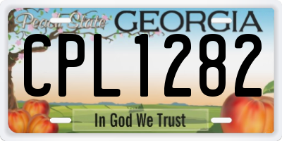 GA license plate CPL1282