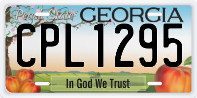 GA license plate CPL1295