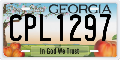 GA license plate CPL1297