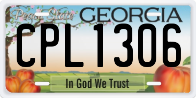 GA license plate CPL1306