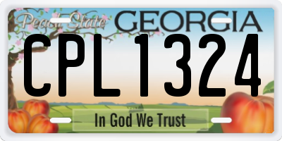 GA license plate CPL1324