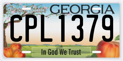 GA license plate CPL1379