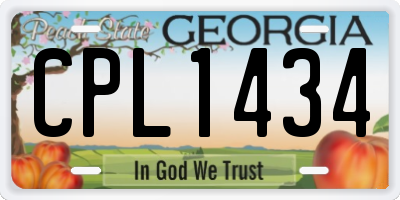 GA license plate CPL1434