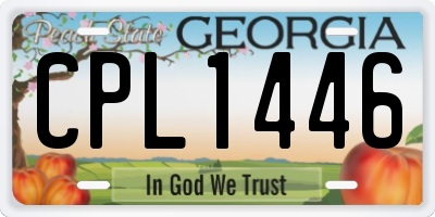 GA license plate CPL1446