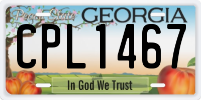 GA license plate CPL1467