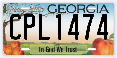 GA license plate CPL1474