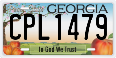 GA license plate CPL1479