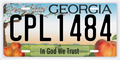 GA license plate CPL1484