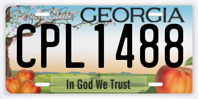 GA license plate CPL1488
