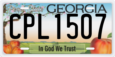 GA license plate CPL1507
