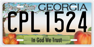 GA license plate CPL1524