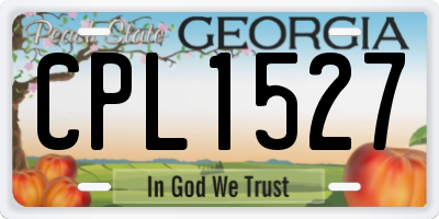 GA license plate CPL1527