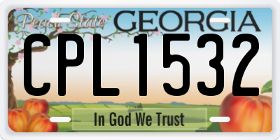 GA license plate CPL1532