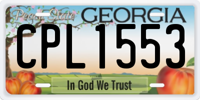 GA license plate CPL1553