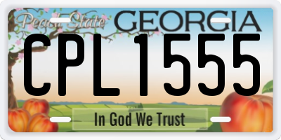 GA license plate CPL1555