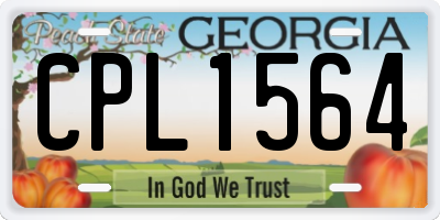GA license plate CPL1564
