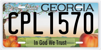 GA license plate CPL1570