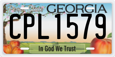 GA license plate CPL1579