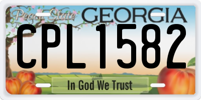GA license plate CPL1582