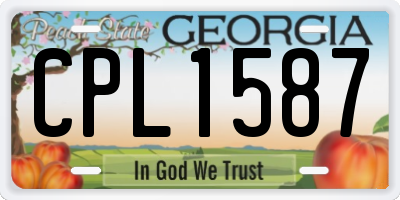 GA license plate CPL1587