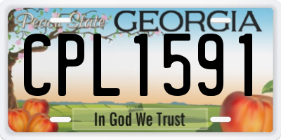 GA license plate CPL1591