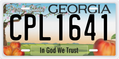 GA license plate CPL1641