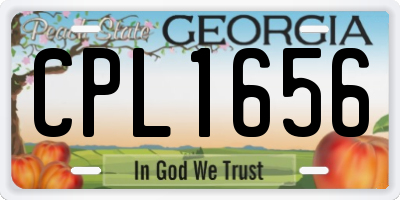 GA license plate CPL1656