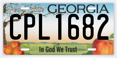 GA license plate CPL1682