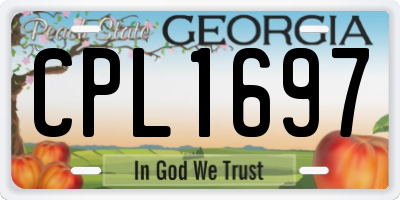 GA license plate CPL1697