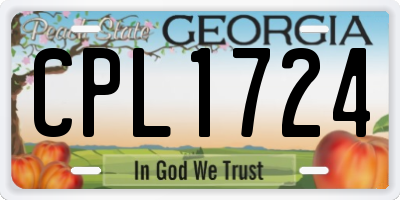 GA license plate CPL1724