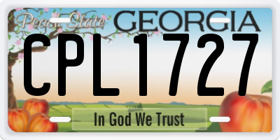 GA license plate CPL1727