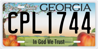 GA license plate CPL1744