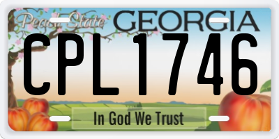GA license plate CPL1746