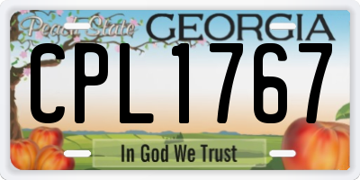 GA license plate CPL1767