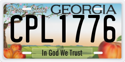 GA license plate CPL1776
