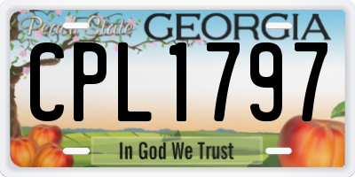 GA license plate CPL1797