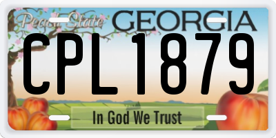 GA license plate CPL1879