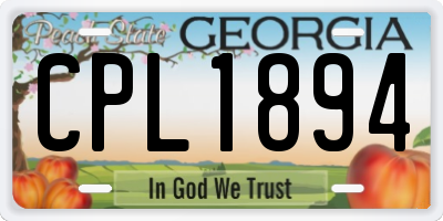 GA license plate CPL1894