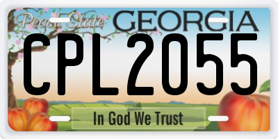 GA license plate CPL2055
