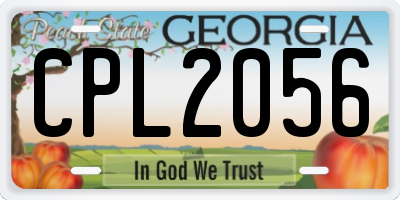 GA license plate CPL2056