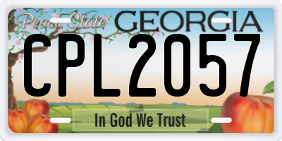 GA license plate CPL2057