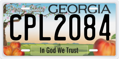 GA license plate CPL2084