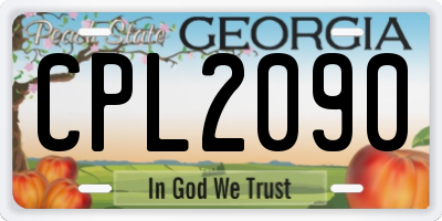 GA license plate CPL2090