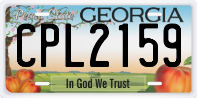 GA license plate CPL2159