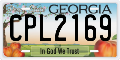 GA license plate CPL2169
