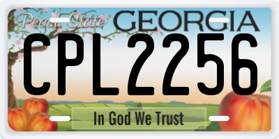GA license plate CPL2256