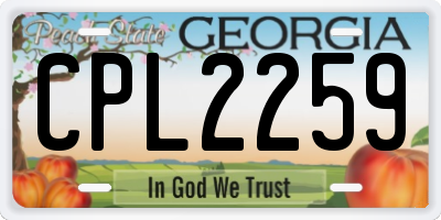 GA license plate CPL2259