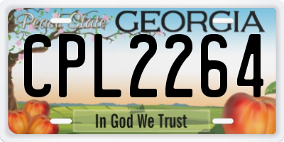 GA license plate CPL2264
